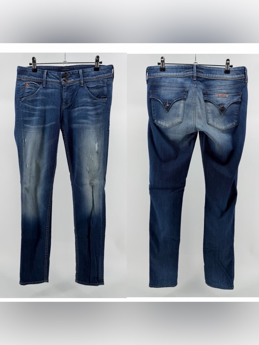 Hudson Flap Pocket Low Rise Jeans Y2K Medium Dark Wash, Women's 29
